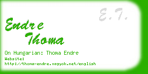 endre thoma business card